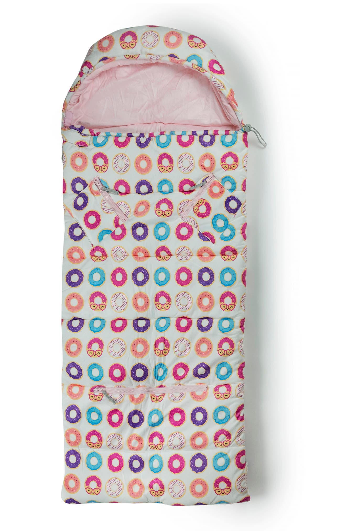 Kids' Sleep-n-Pack Donuts Print Sleeping Bag Backpack, Alternate, color, DONUTS MULTI-PRINT