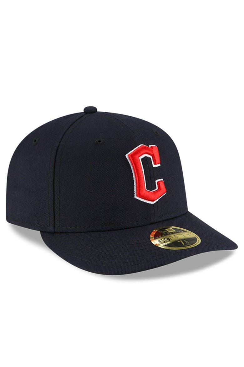Men's New Era Navy Cleveland Guardians Authentic Collection On-Field Road Low Profile 59FIFTY Fitted Hat, Alternate, color, Navy