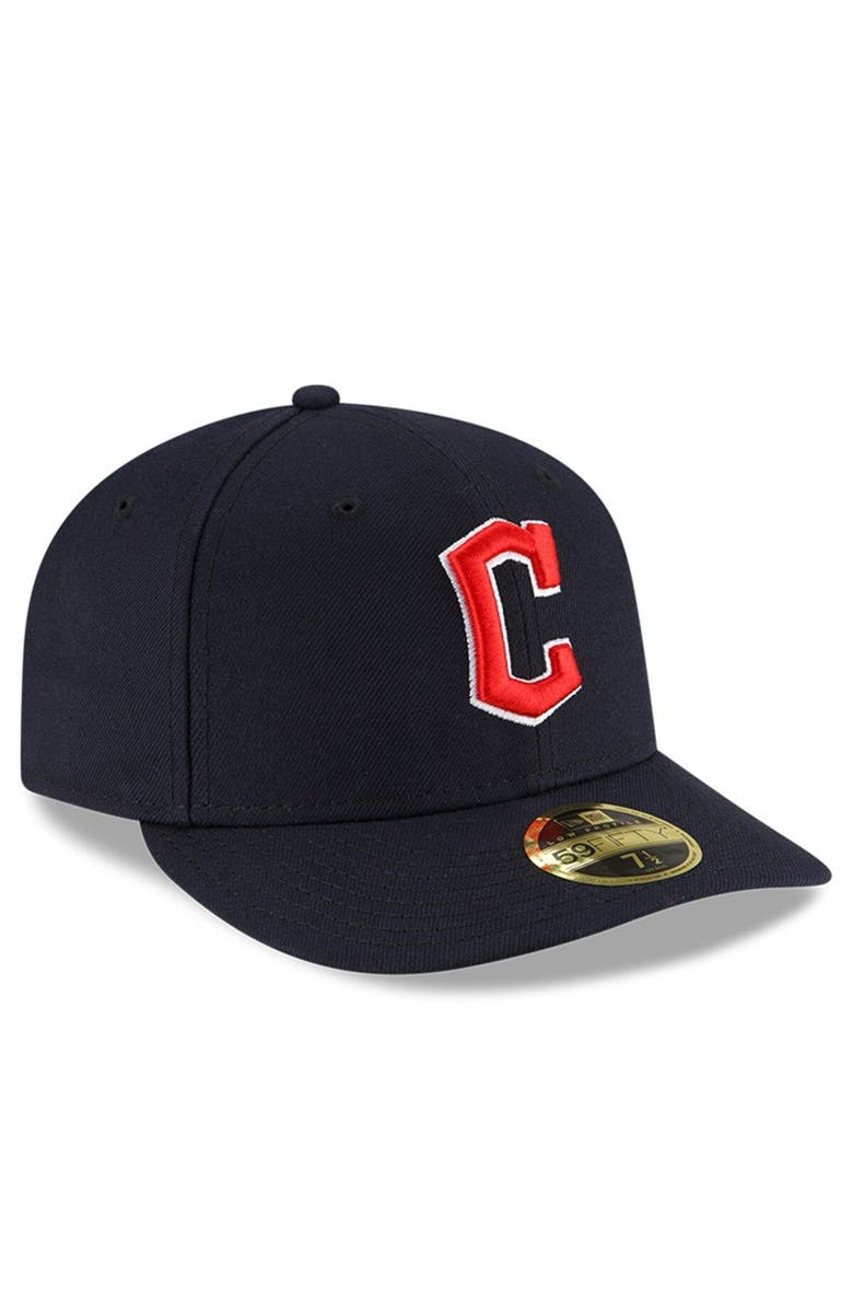 New Era Men's New Era Navy Cleveland Guardians Authentic Collection On-Field Road Low Profile 59FIFTY Fitted Hat, Alternate, color, Navy