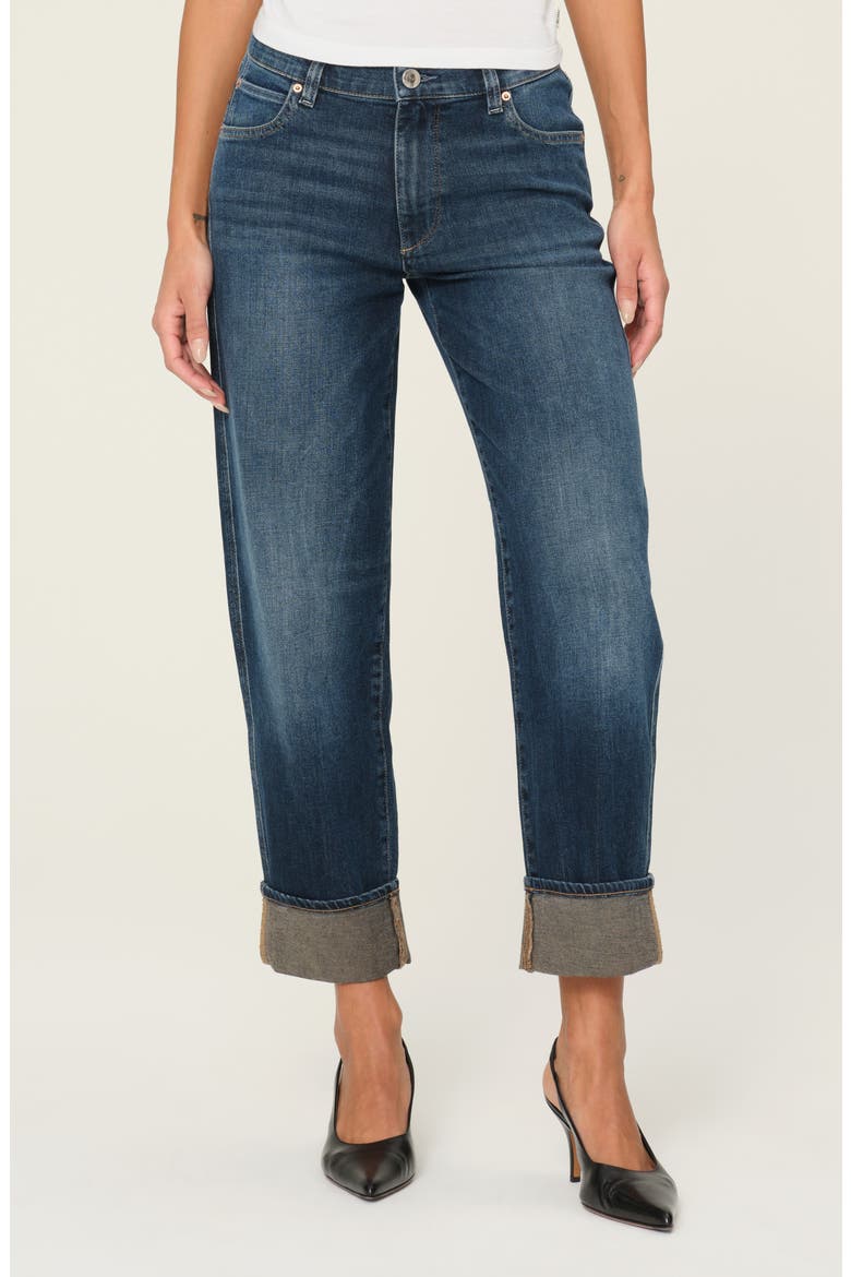 Thea Relaxed Tapered Boyfriend Jeans, Main, color, BLUFFVIEW CUFFED