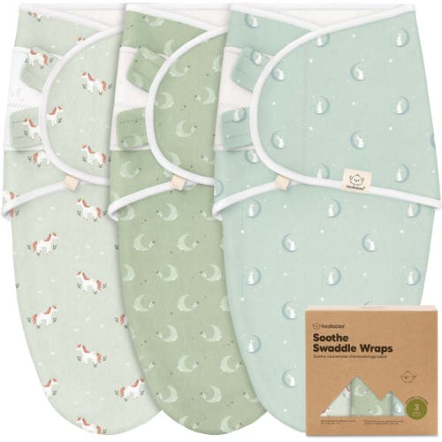 Keababies 3-pack Soothe Swaddle Wraps In Lunaris