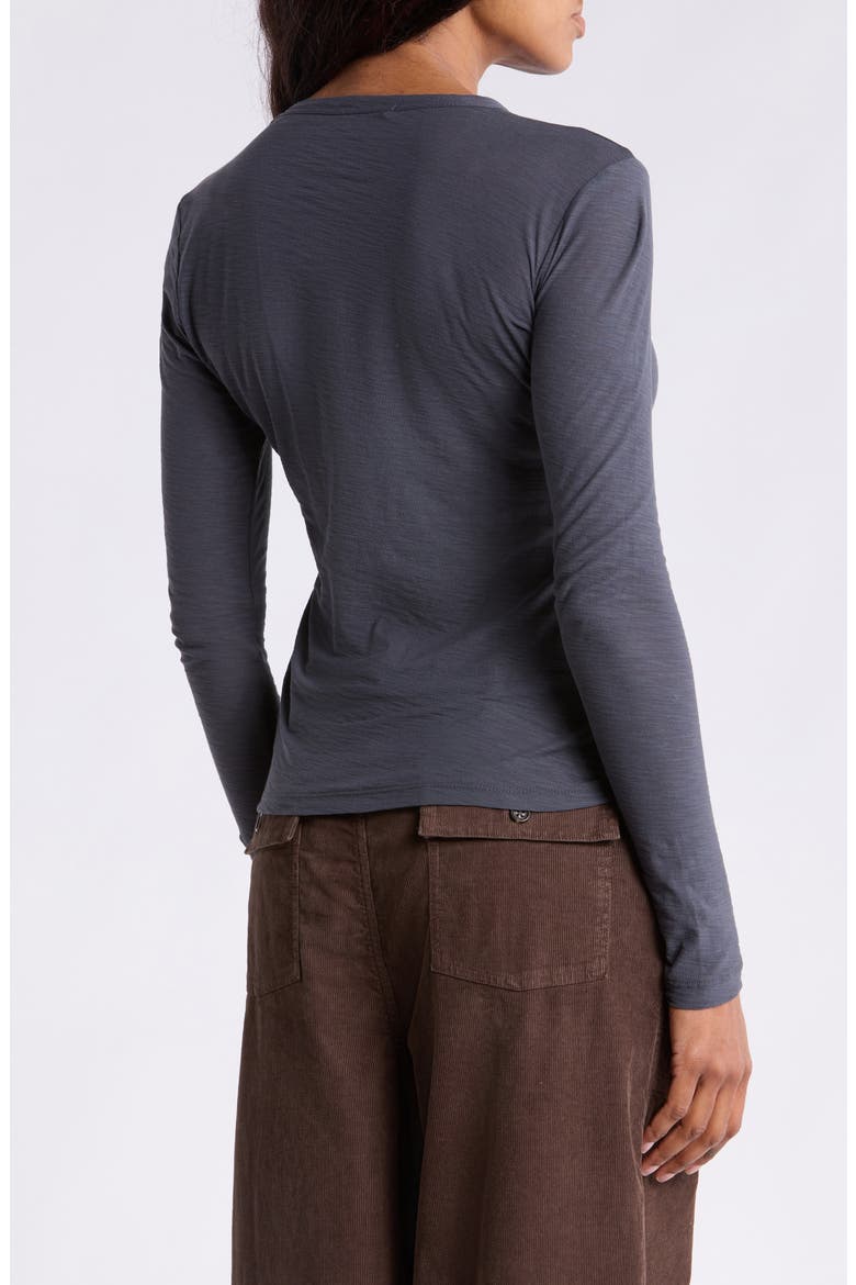 Long Sleeve Slub Jersey Tee, Main, color, BLUE NOIR