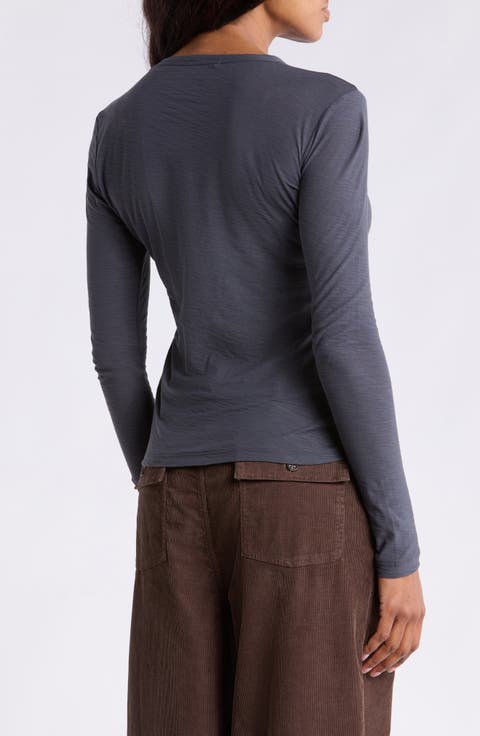 Long Sleeve Slub Jersey Tee