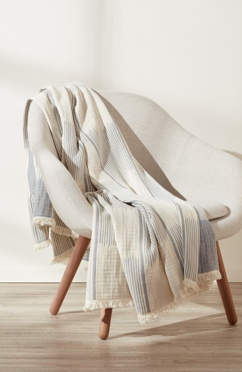 Nordstrom Checkered Cotton Throw Blanket In Blue Chip Multi