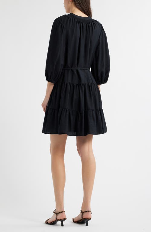 Caslonr Caslon(r) Tie Neck Tiered Dress