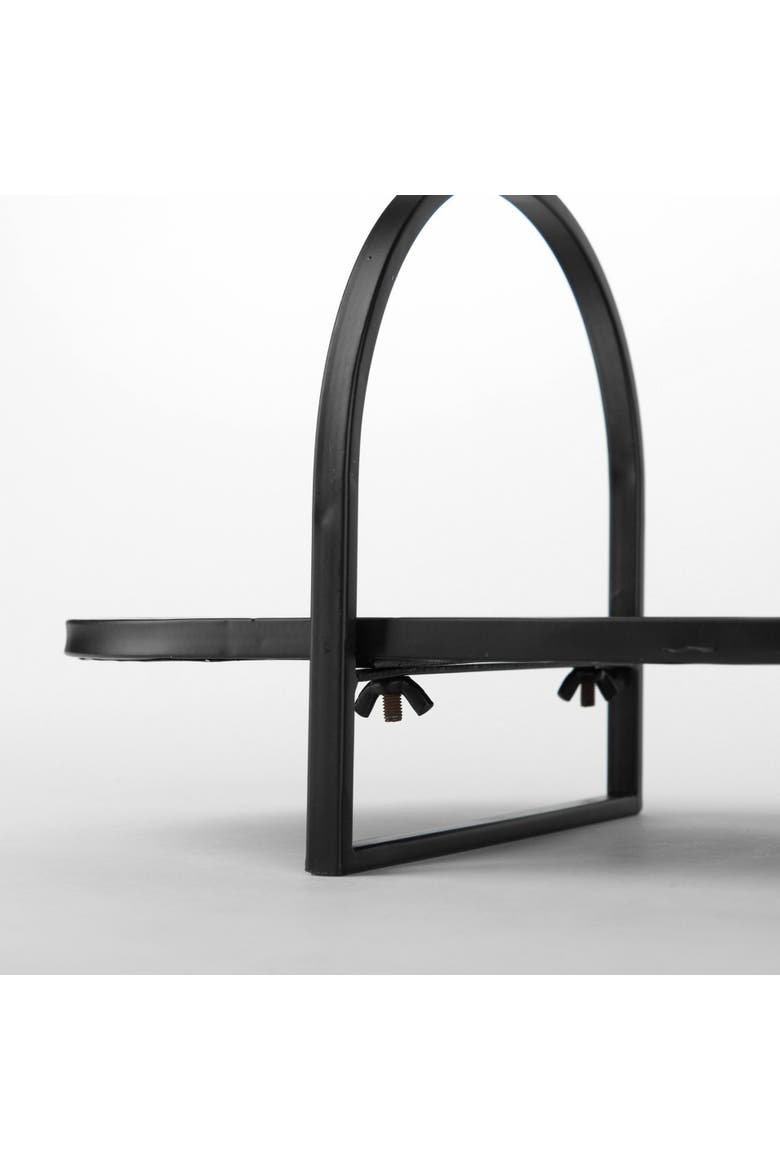 Evianna Mirrored Metal Frame Tray, Alternate, color, Black