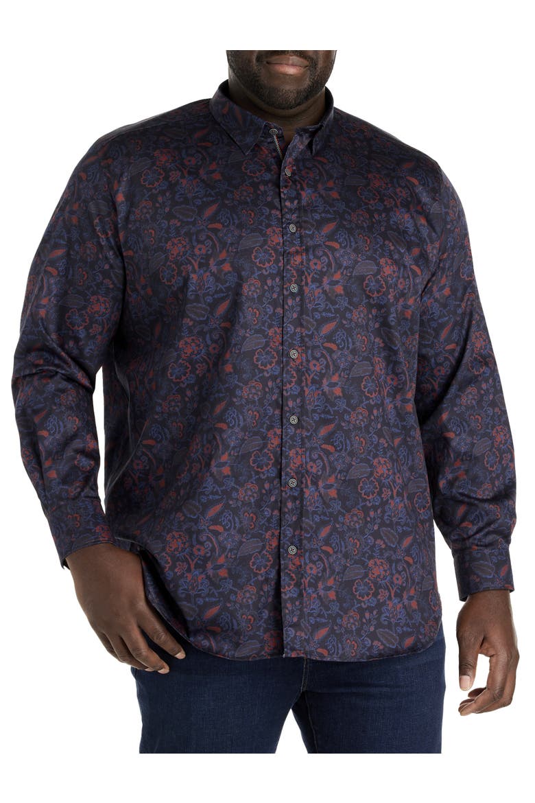 Big & Tall Andson Sport Shirt, Alternate, color, NAVY