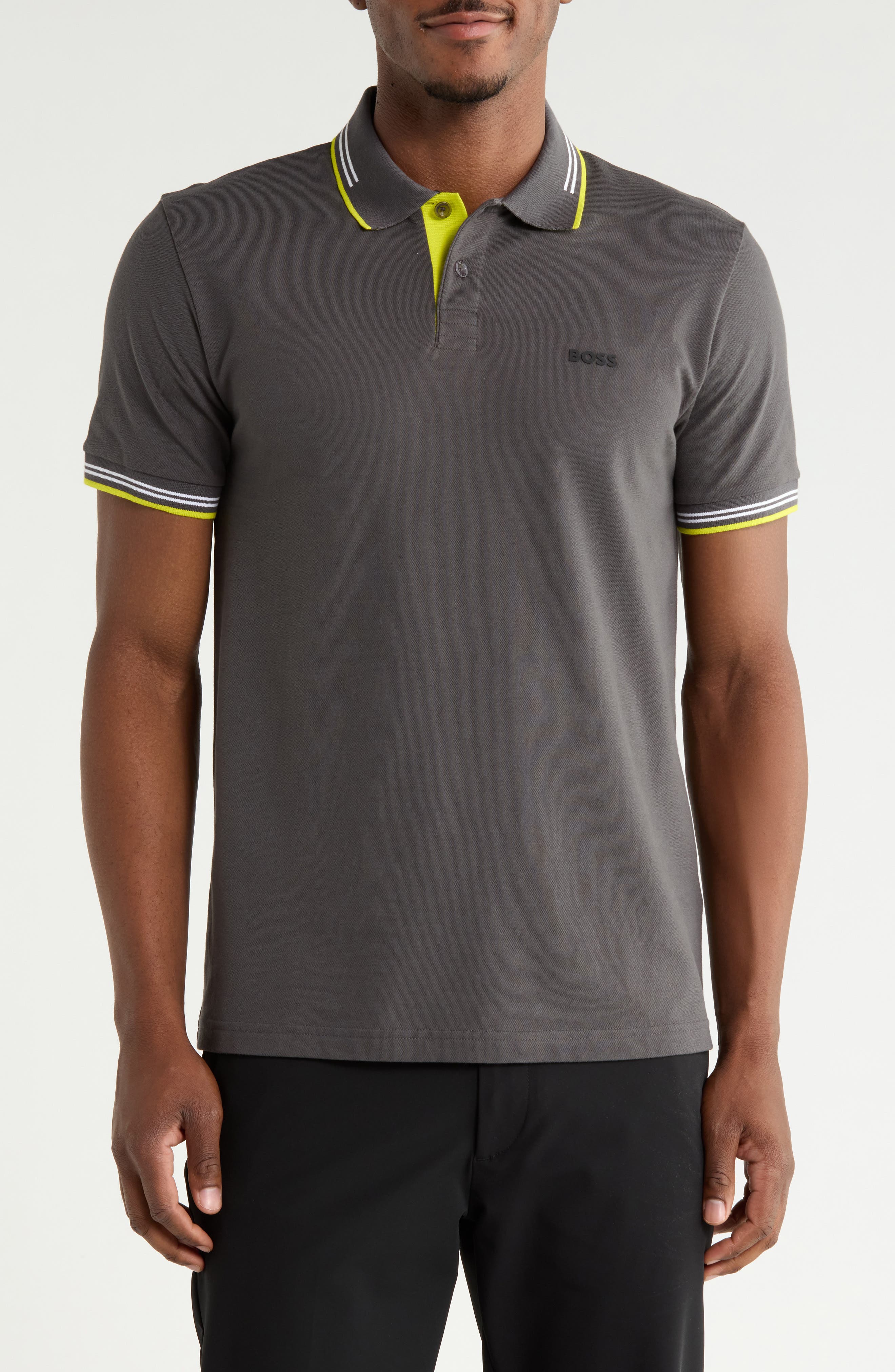 Paul Tipped Stretch Cotton Polo