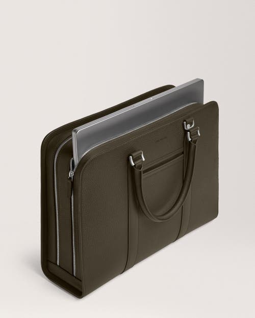 Carl Friedrik Palissy Double Briefcase In Dark Olive