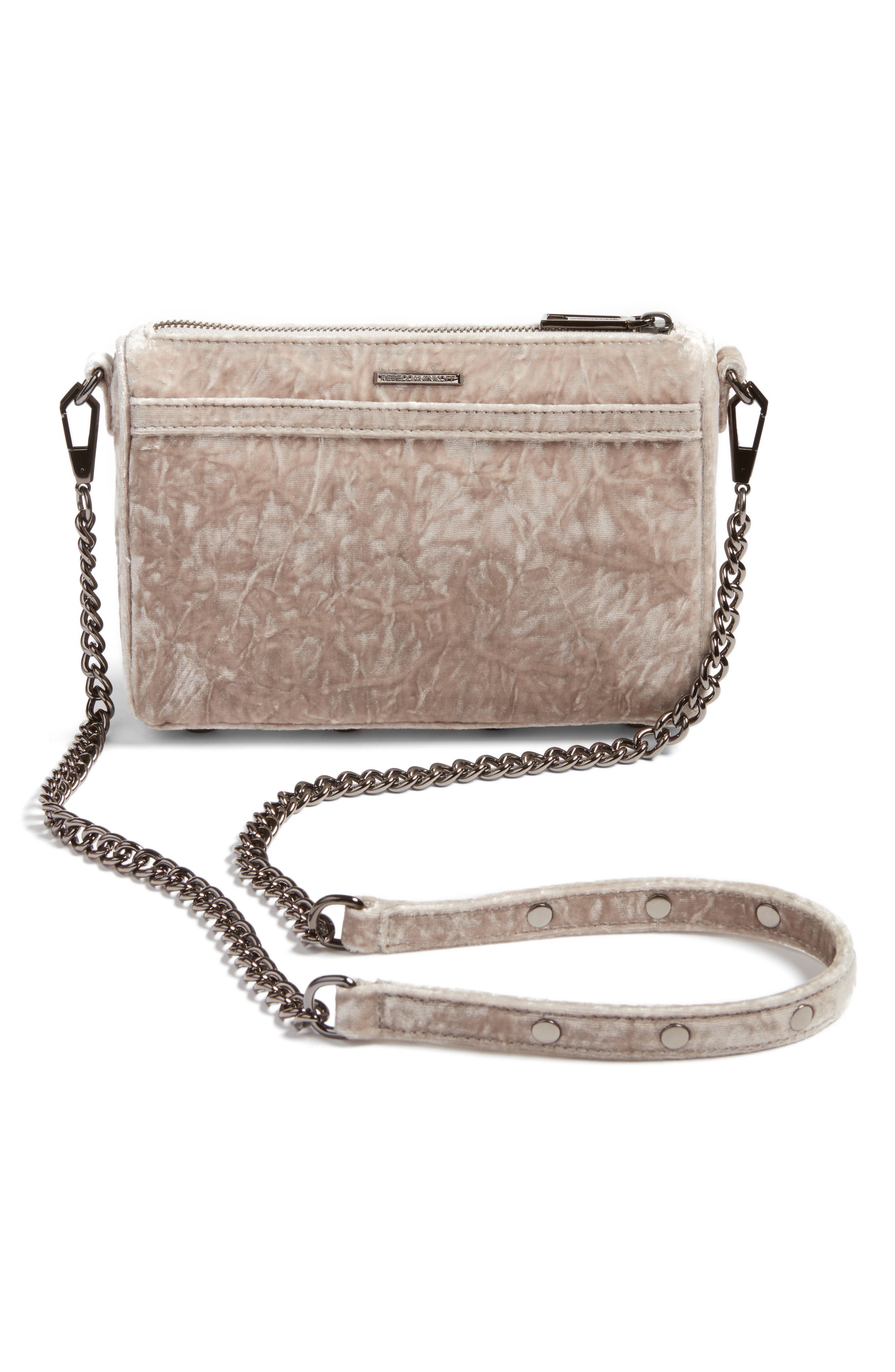 Rebecca Minkoff Mini MAC Velvet Convertible Crossbody Bag, Alternate, color, 