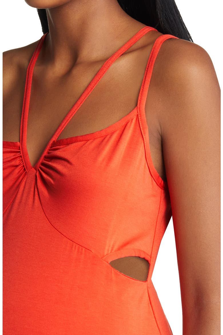 Bella Cutout Maternity Maxi Dress, Alternate, color, ORANGE