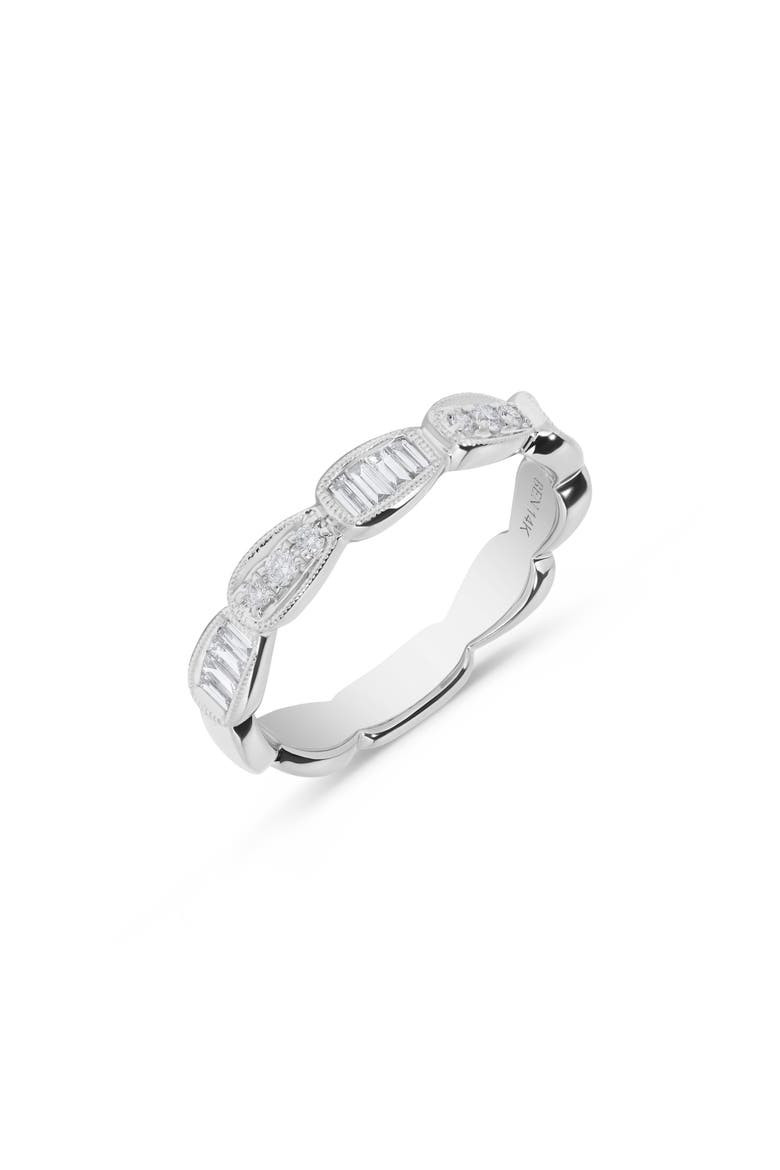 Serpent Scale Baguette Diamond Stack Ring in 14K White Gold, Main, color, 14K White Gold