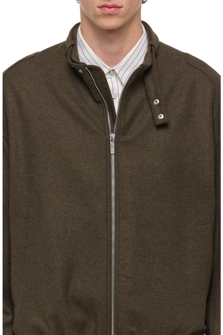 Wool Blend Bomber Jacket, Alternate, color, GREEN MELANGE