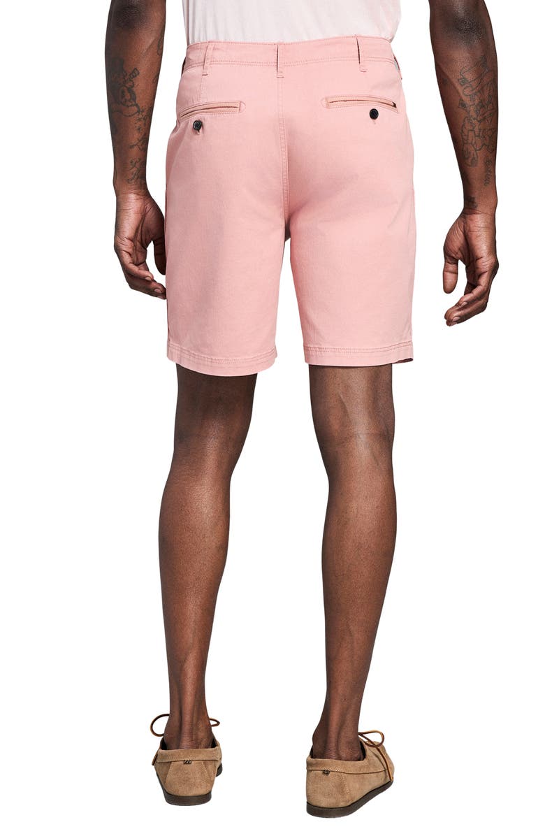 Billy Reid Stretch Cotton Chino Shorts, Alternate, color, Salmon