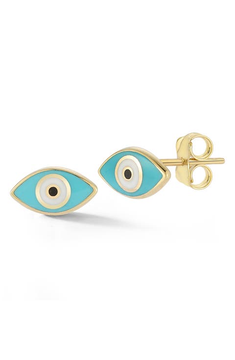 Evil Eye Stud Earrings
