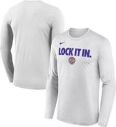 Nike Men's Nike  White LSU Tigers 2026 On-Court Bench Long Sleeve T-Shirt