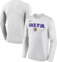 Nike Men's Nike  White LSU Tigers 2026 On-Court Bench Long Sleeve T-Shirt