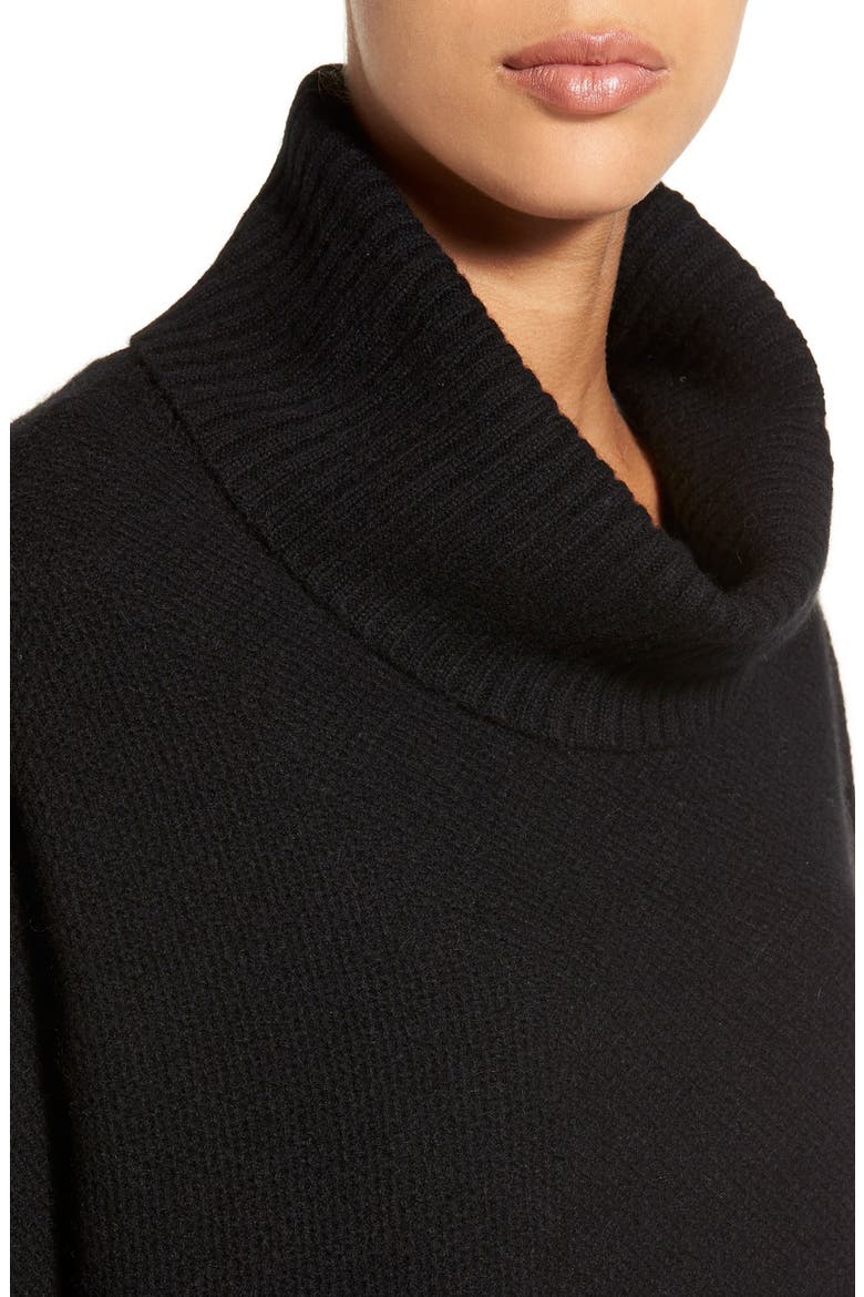 Cashmere Turtleneck Sweater, Alternate, color, BLACK