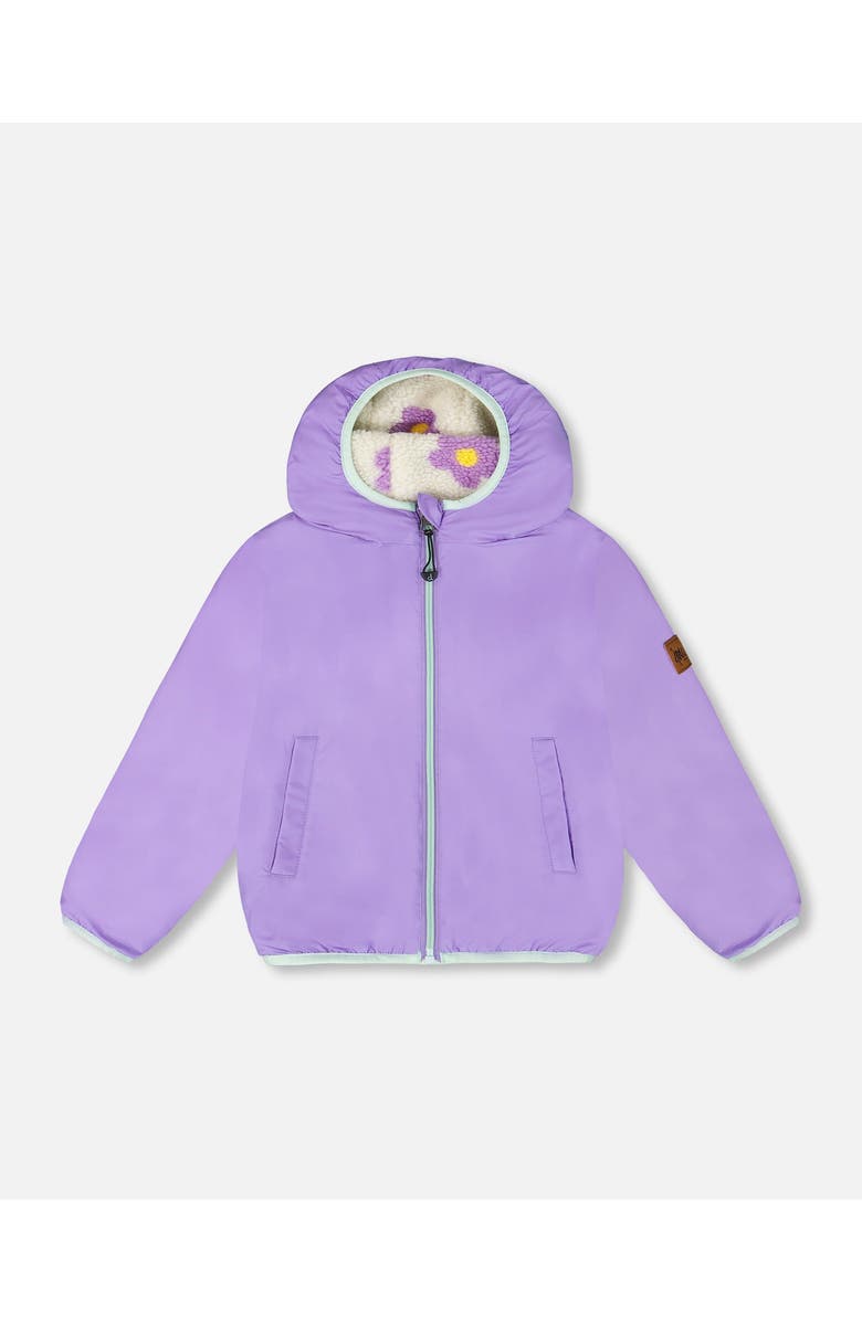 Deux par Deux Reversible Mid-Season Jacket Flower, Alternate, color, Lavender