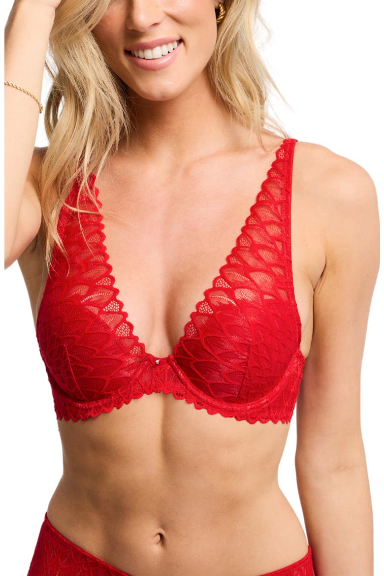 Lacey Mystique Lace Underwire Bra, Alternate, color, SWEET RED