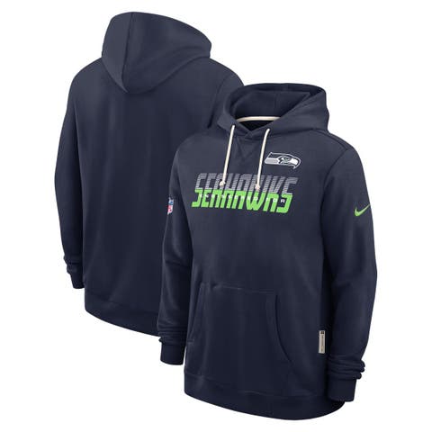 Men's Nike College Navy Seattle Seahawks Sideline Standard Issue Top Prospect Dri-FIT Hoodie