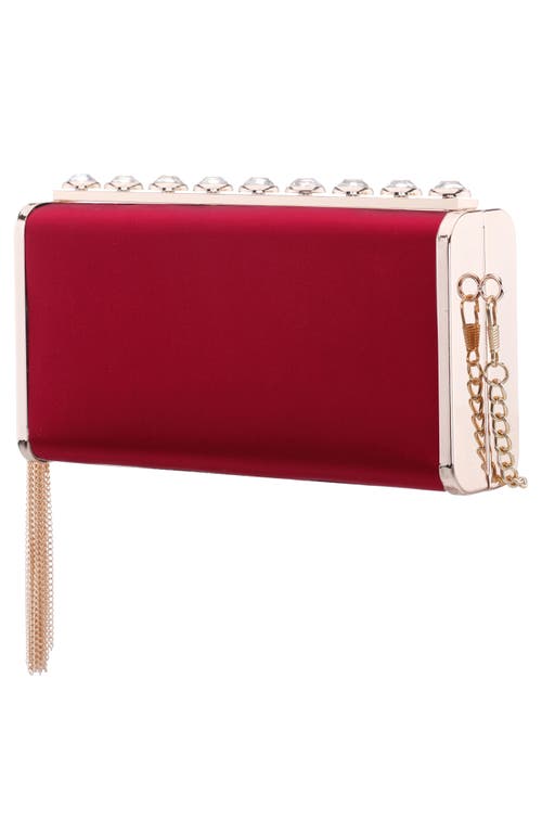 Nina Amos Crystal Clutch In Red
