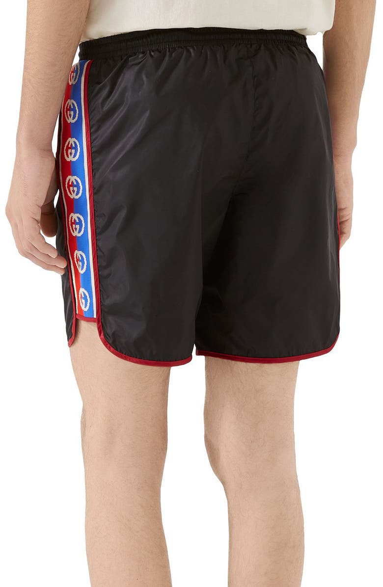 Gucci Waterproof Nylon Swim Trunks, Alternate, color, 