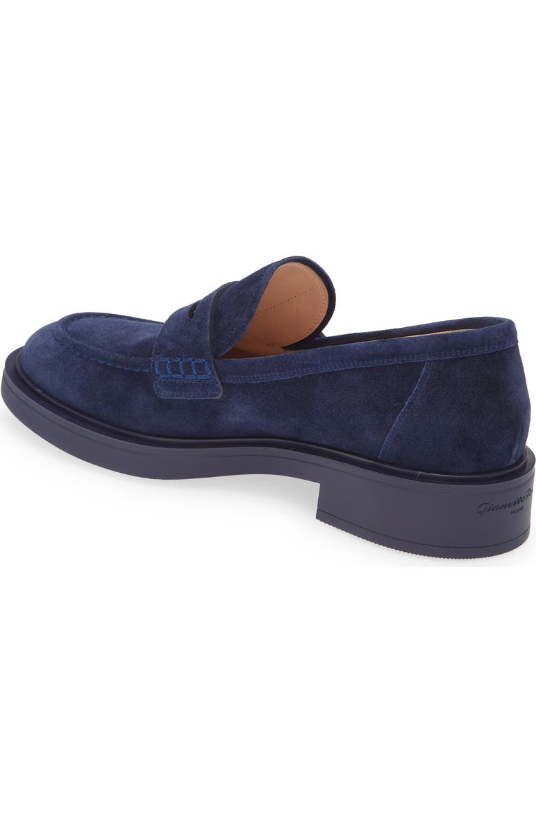 Gianvito Rossi Harris Penny Loafer, Alternate, color, Navy
