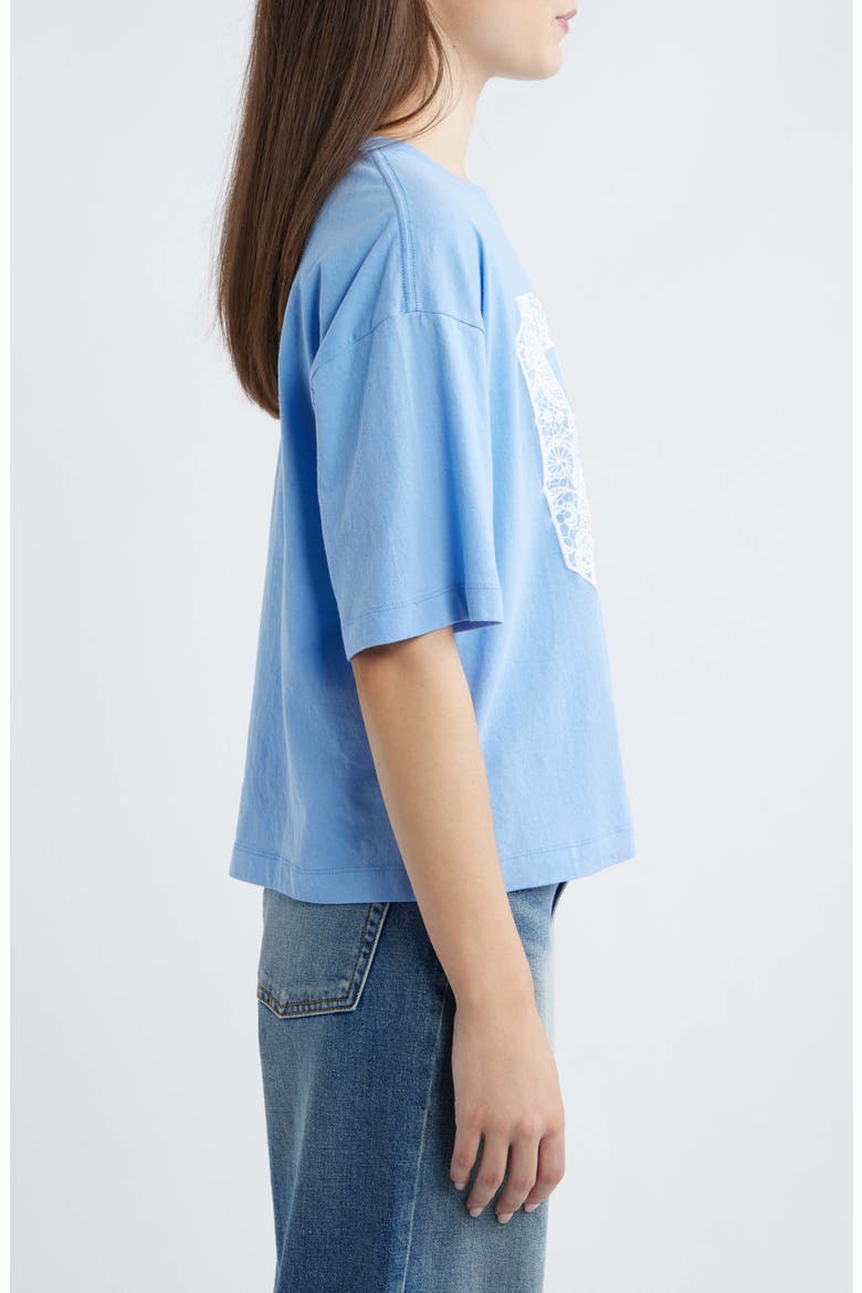 67 Lace Graphic T-Shirt, Alternate, color, CORNFLOWER BLUE