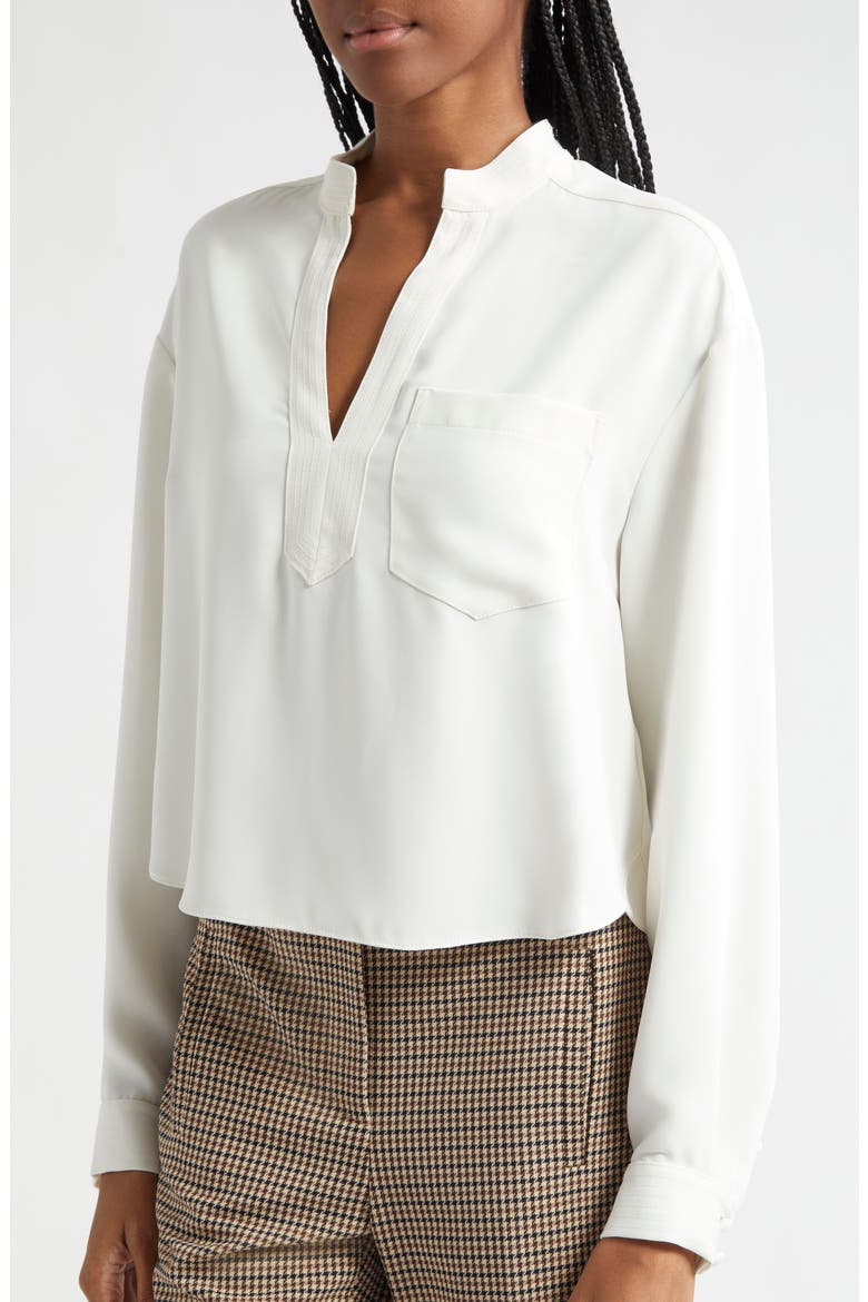Dean Split Neck Long Sleeve Top, Alternate, color, DOVE