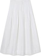 Róhe Pleated Cotton Poplin A-Line Skirt