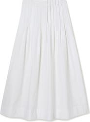 Róhe Pleated Cotton Poplin A-Line Skirt