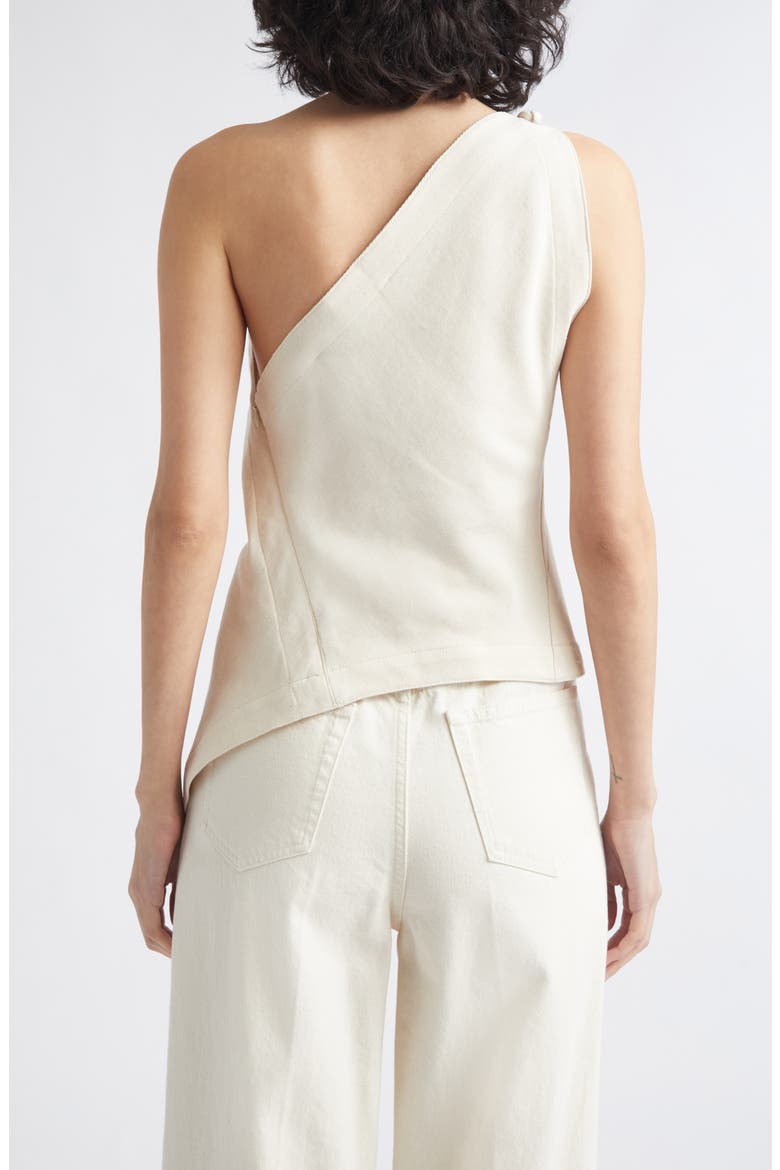 One-Shoulder Cotton Top, Alternate, color, MUSLIN