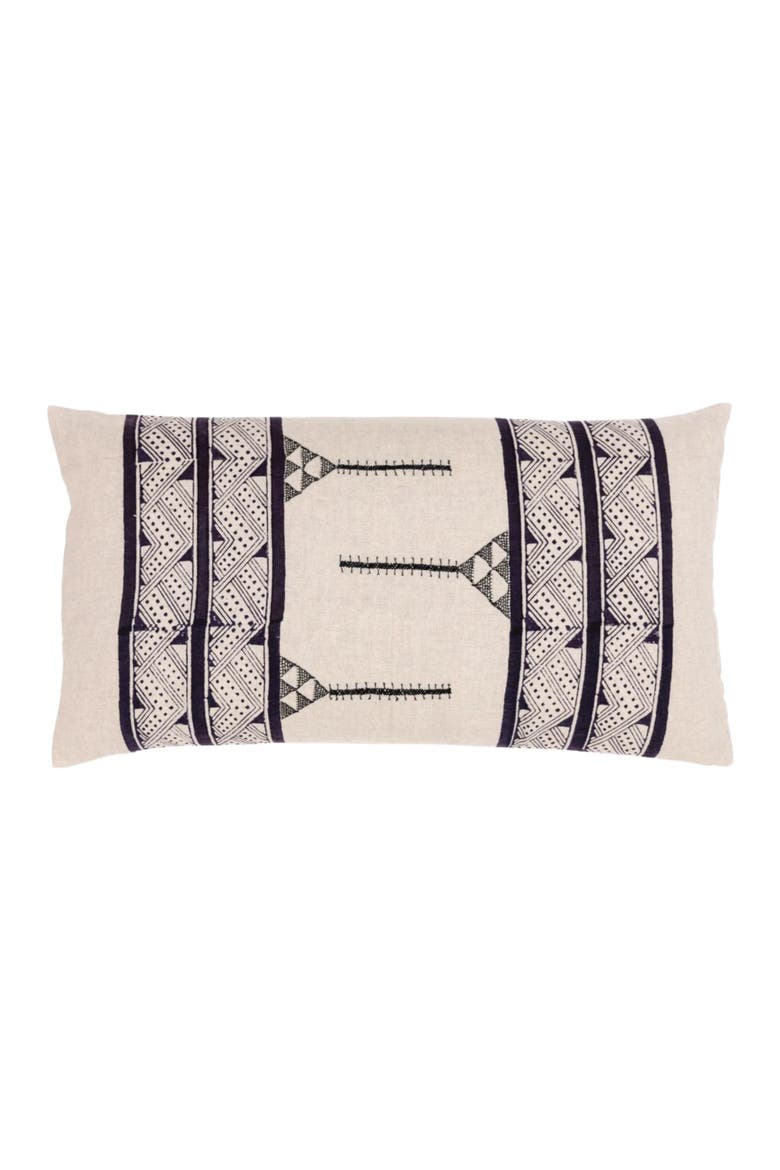 Mancala Charcoal Lumbar Pillow Cover, Main, color, Charcoal