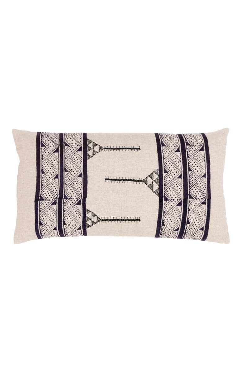 Alamwar Mancala Charcoal Lumbar Pillow Cover, Main, color, Charcoal