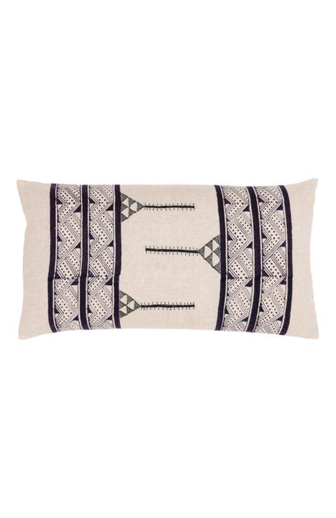 Mancala Charcoal Lumbar Pillow Cover