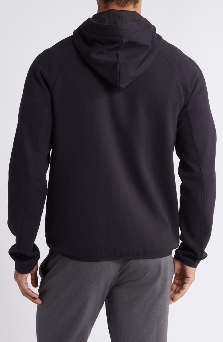 Zella Powertek Full Zip Hoodie, Alternate, color, Black