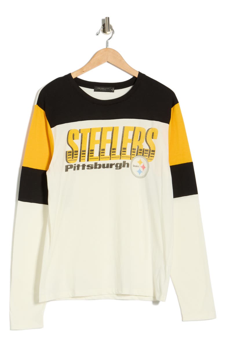 Junk Food NFL Steelers Zone Blitz Cotton Graphic T-Shirt, Alternate, color, Ivory Multi