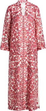 Lilly Pulitzer® Irella Floral Mixed Print Long Sleeve Caftan Dress