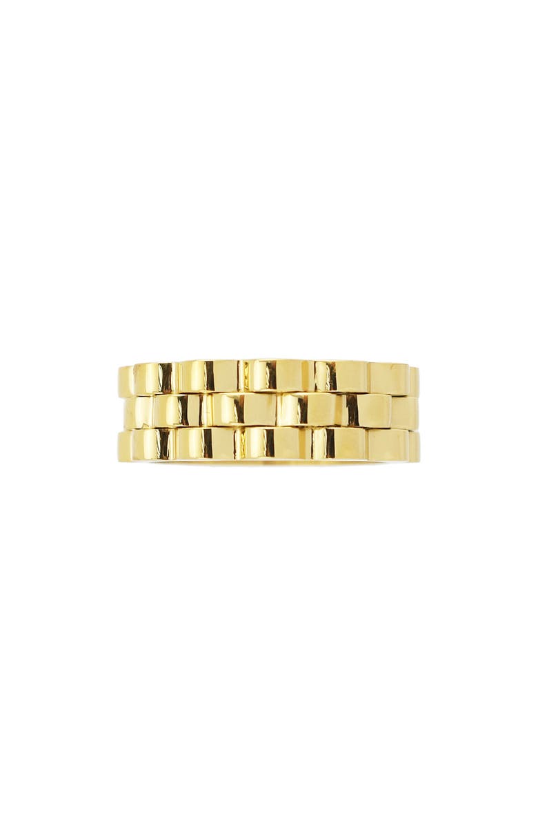 REBL Alternating Ribbed Band Ring, Alternate, color, Gold