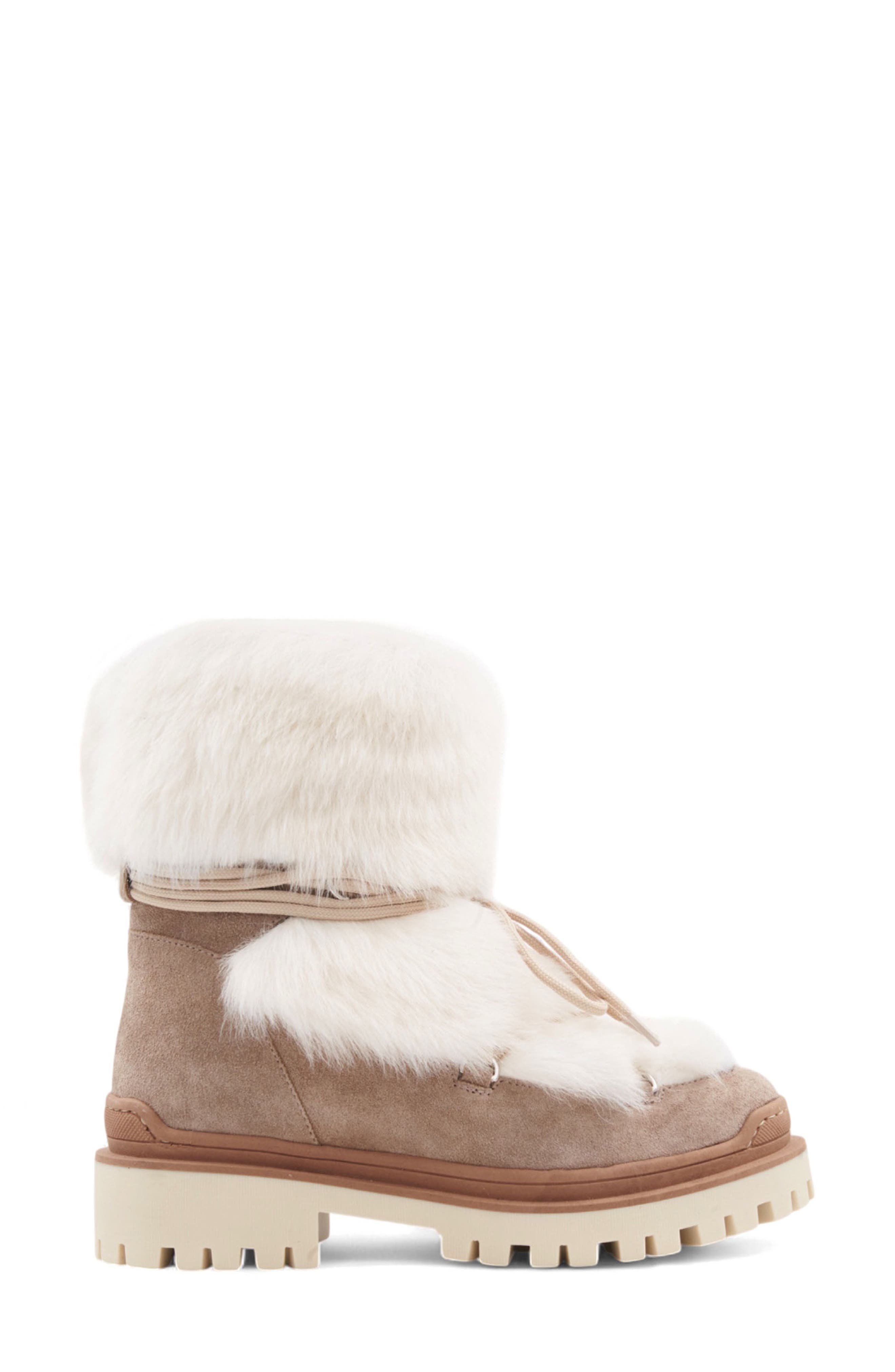 Aquatalia Cinda Weatherproof Genuine Shearling Boot, Alternate, color, 