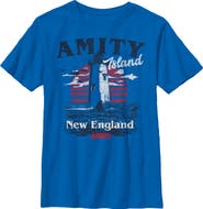 Jaws Boy's Jaws Amity Island Tourist Lighthouse Graphic T-Shirt