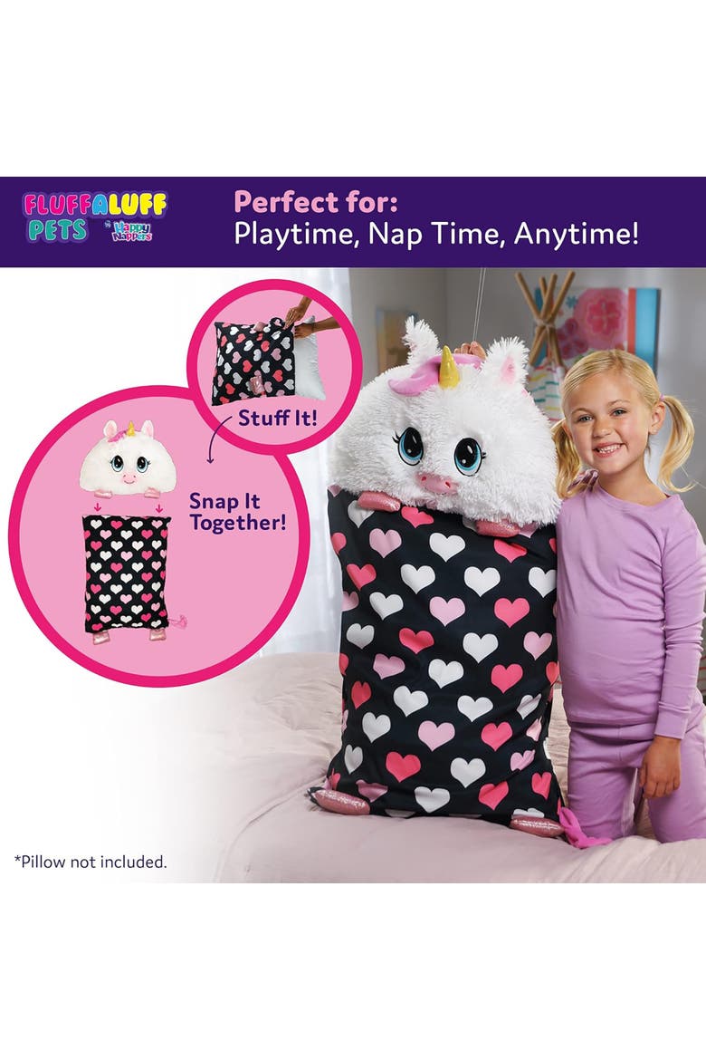 Unicorn Plush & Pillowcase 2 In 1 Soft Toy Cover, Alternate, color, Multicolored