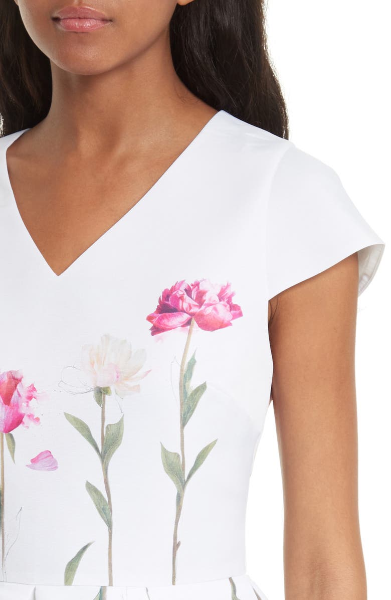 Ted Baker London Callila Sketchbook Pleat Skirt Dress, Alternate, color,