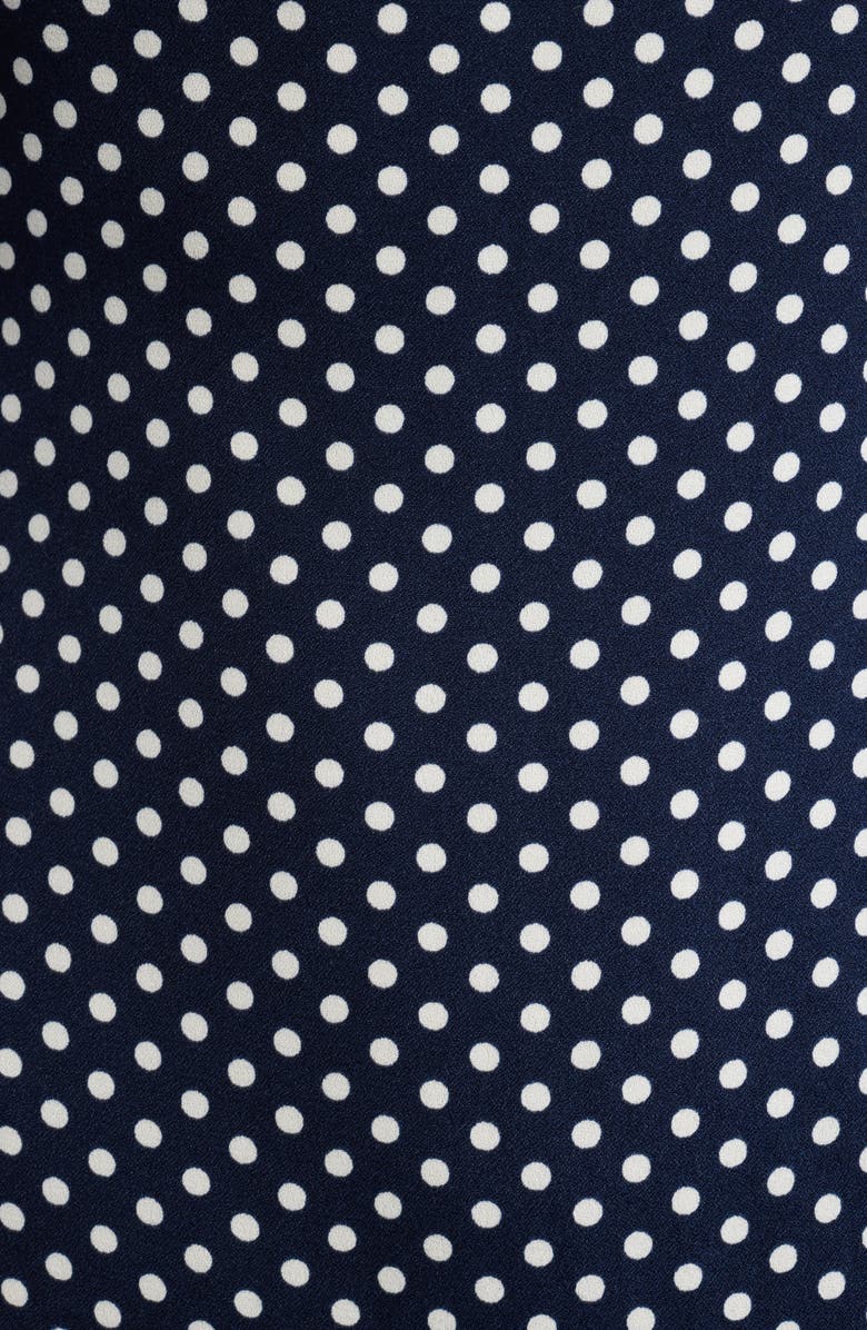 Reformation Maeva Polka Dot Flutter Sleeve Midi Dress, Alternate, color, Dream Dot