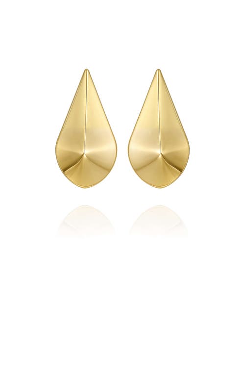 Vince Camuto Chic Sculptural Dome Drop Earrings In Gold