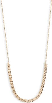 EF Collection Diamond Twist Frontal Necklace