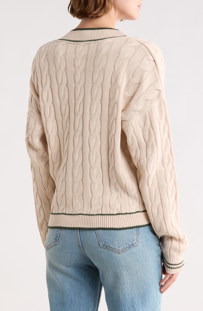 DRESS TO Embroidered Cardigan, Alternate, color, Off White
