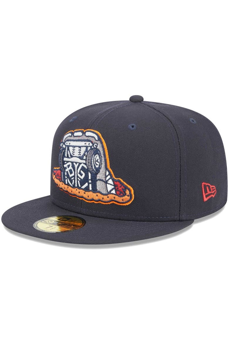 Men's New Era Navy Bowling Green Hot Rods Theme Nights Bowling Green Sinkholes  59FIFTY Fitted Hat, Main, color, Navy