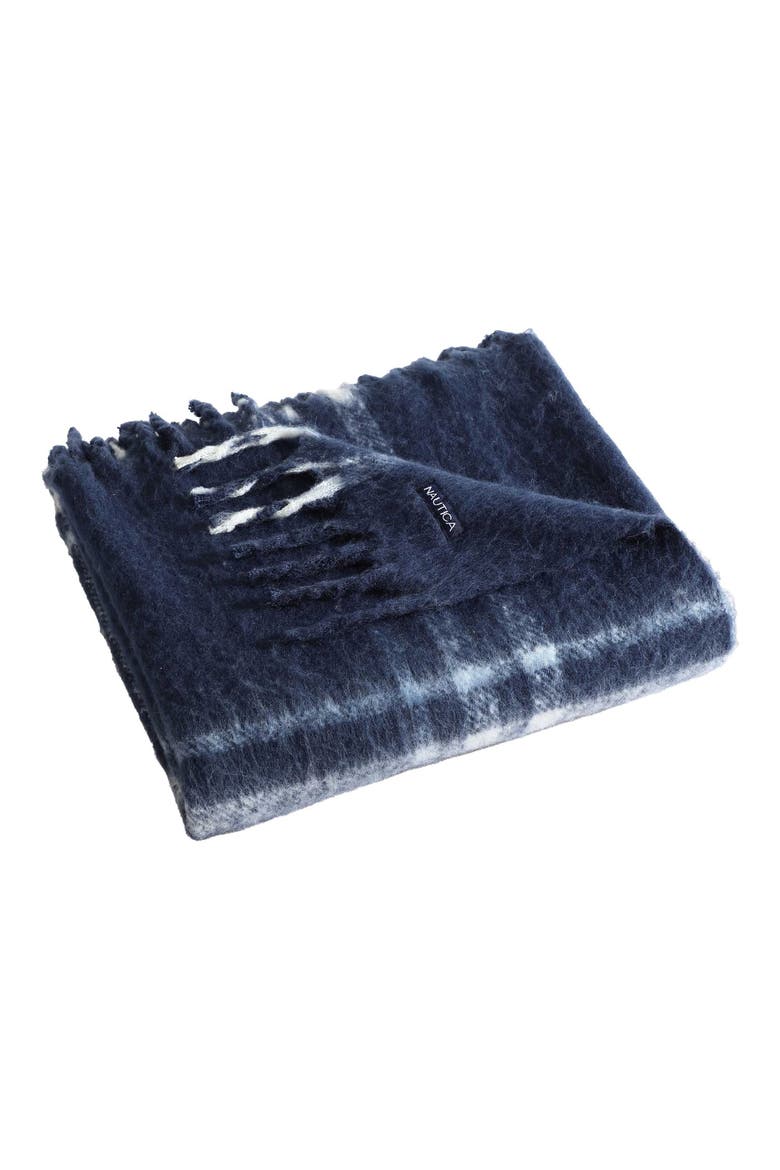 Ryan Cove Plaid Microfiber Throw Blanket, Main, color, DARK BLUE